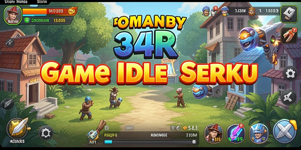 Screenshot gameplay 34R menampilkan karakter yang sedang mengumpulkan sumber daya.