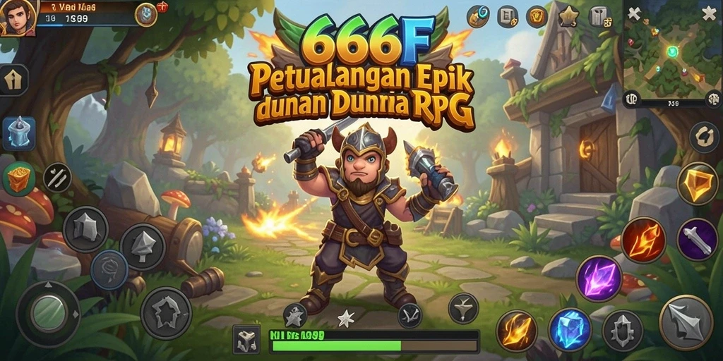 Tampilan gameplay menegangkan di dunia RPG yang luas.