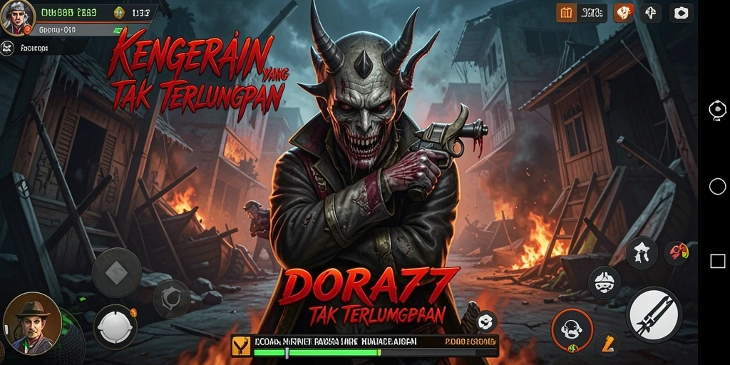 Gameplay DORA77 yang menegangkan dan menyeramkan.