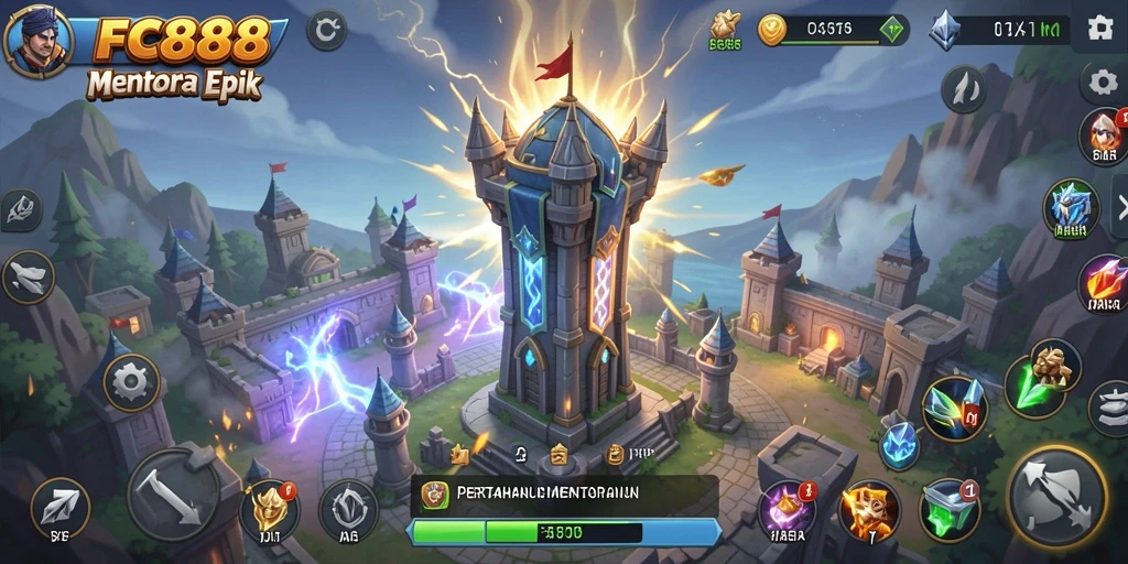 Gameplay menarik dari FC888 dengan strategi Tower Defense.