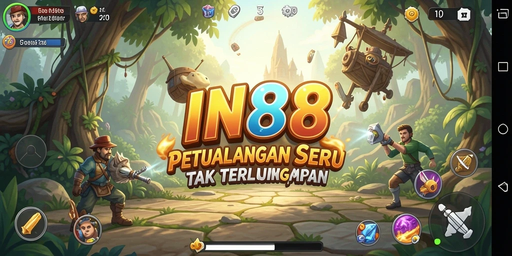 Screenshot gameplay IN88 menampilkan eksplorasi dunia petualangan yang menarik.