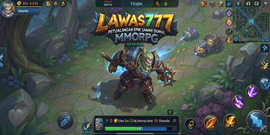 Tampilan gameplay <strong>LAWAS777</strong> yang epik dalam dunia MMORPG.