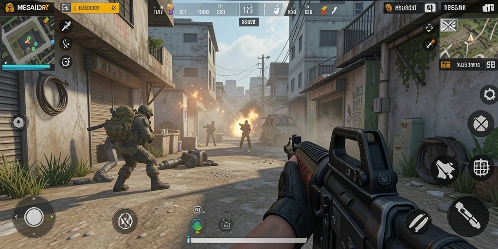 Tampilan gameplay TPS MEGAIDR yang mendebarkan.