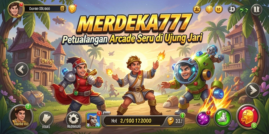 Tampilan gameplay seru dan penuh warna dari MERDEKA777.