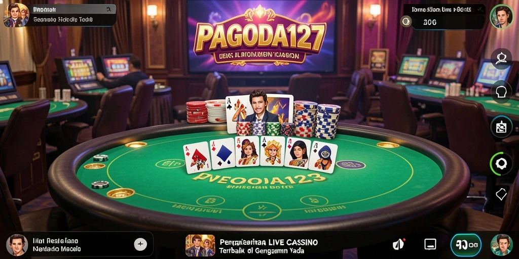 Screenshot gameplay Live Casino yang mendebarkan di PAGODA127.