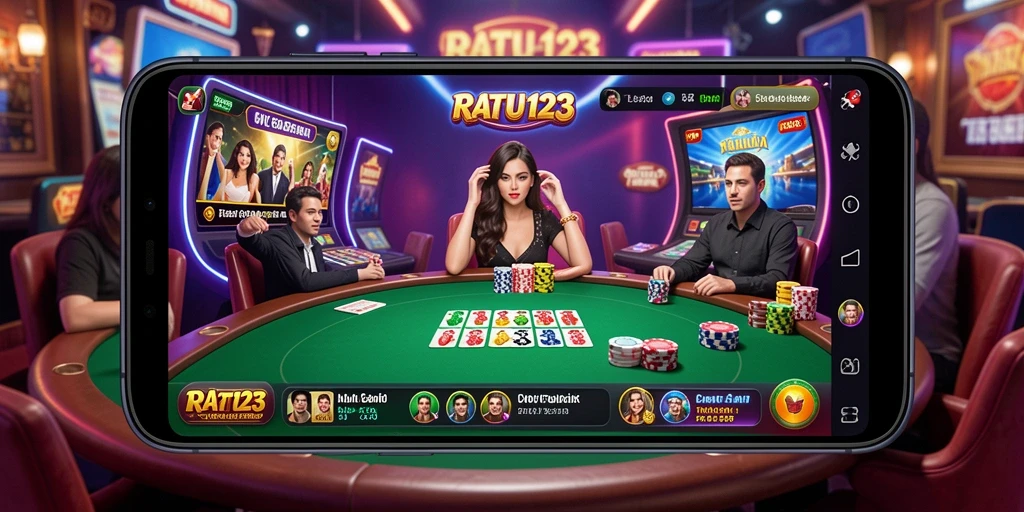 Tampilan gameplay Live Casino yang seru dan interaktif di RATU123.