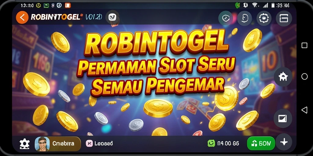 Tampilan gameplay ROBINTOGEL yang menarik dan penuh warna.