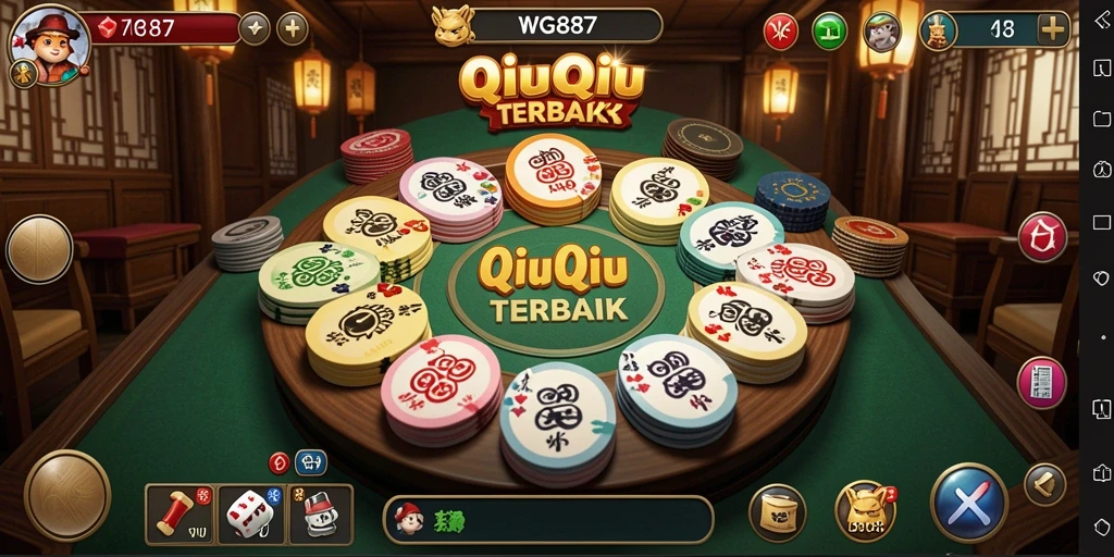 Tampilan gameplay QiuQiu yang seru dan menarik.